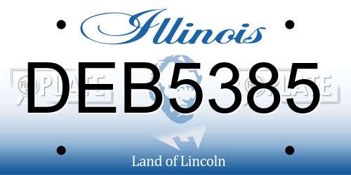 DEB5385 Illinois License Plate