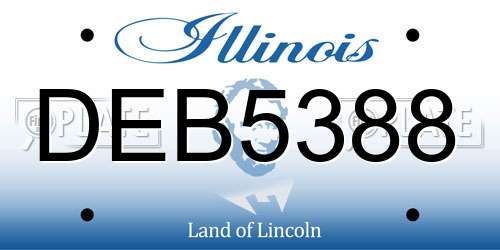 DEB5388 Illinois License Plate