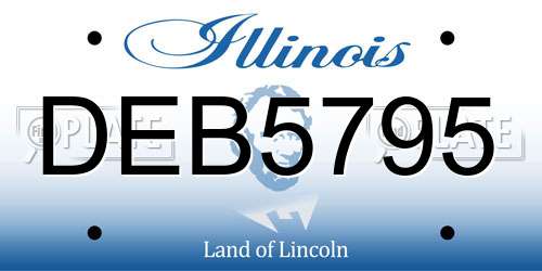 DEB5795 Illinois License Plate