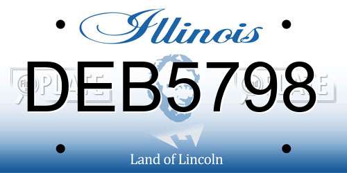 DEB5798 Illinois License Plate