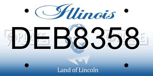DEB8358 Illinois License Plate