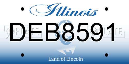 DEB8591 Illinois License Plate