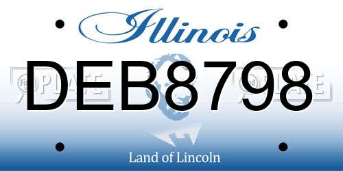 DEB8798 Illinois License Plate