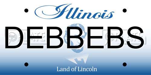 DEBBEBS Illinois License Plate