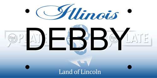 DEBBY Illinois License Plate