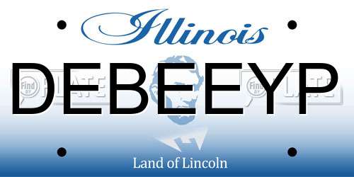 DEBEEYP Illinois License Plate