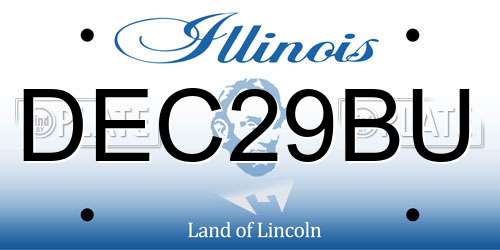 DEC29BU Illinois License Plate