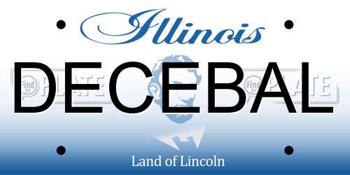 DECEBAL Illinois License Plate