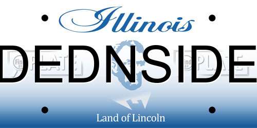 DEDNSIDE Illinois License Plate