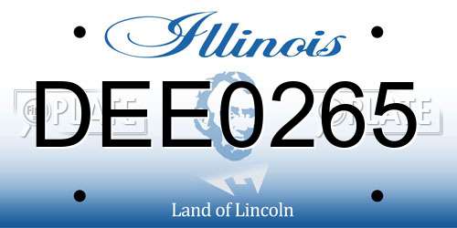 DEE0265 Illinois License Plate