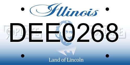 DEE0268 Illinois License Plate