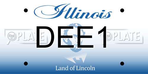 DEE1 Illinois License Plate