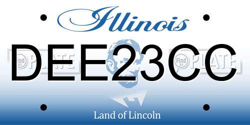 DEE23CC Illinois License Plate