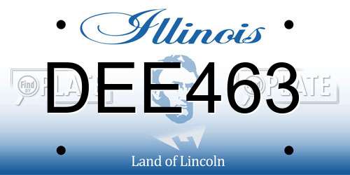 DEE463 Illinois License Plate