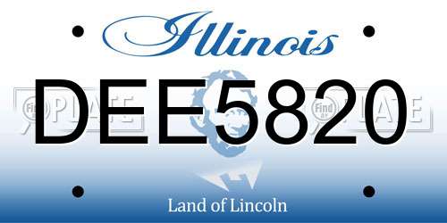 DEE5820 Illinois License Plate