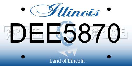 DEE5870 Illinois License Plate