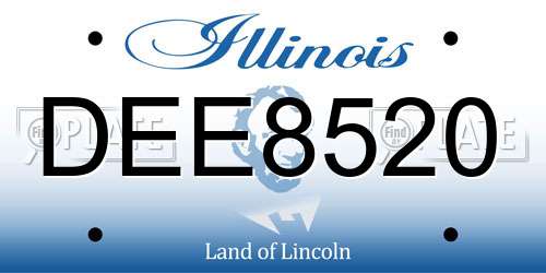DEE8520 Illinois License Plate