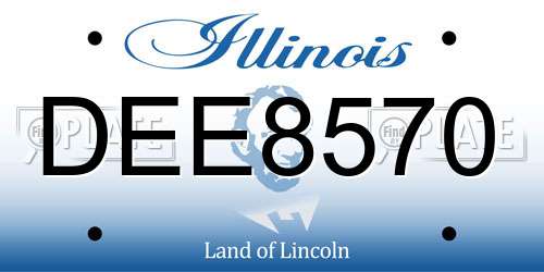 DEE8570 Illinois License Plate