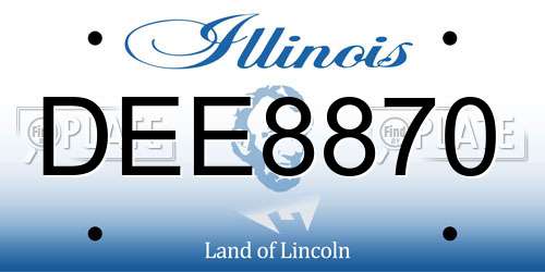 DEE8870 Illinois License Plate