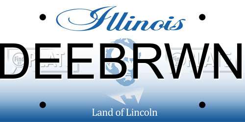 DEEBRWN Illinois License Plate