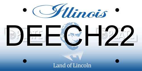DEECH22 Illinois License Plate
