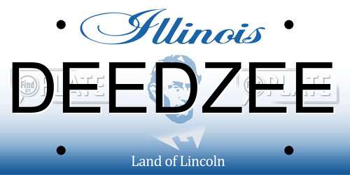 DEEDZEE Illinois License Plate