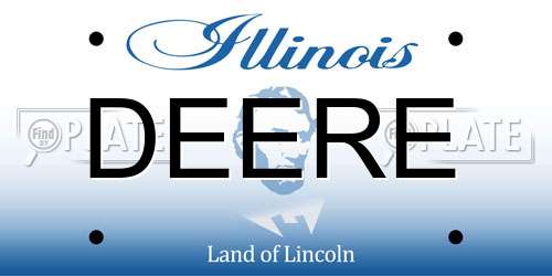 DEERE Illinois License Plate