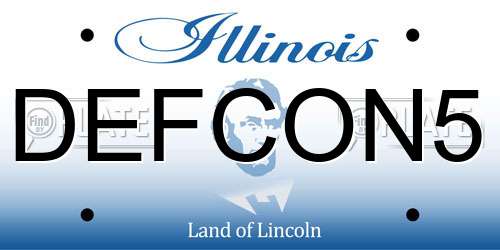 DEFCON5 Illinois License Plate