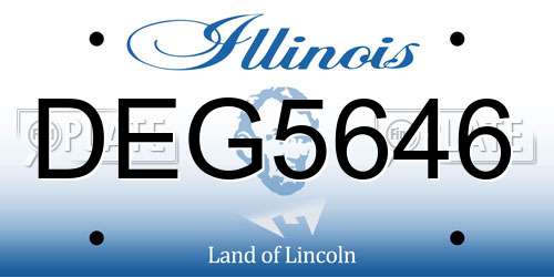 DEG5646 Illinois License Plate