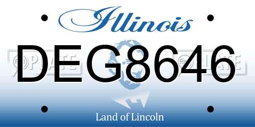DEG8646 Illinois License Plate