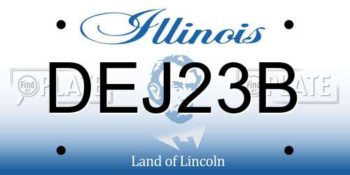 DEJ23B Illinois License Plate