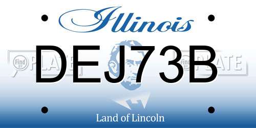 DEJ73B Illinois License Plate