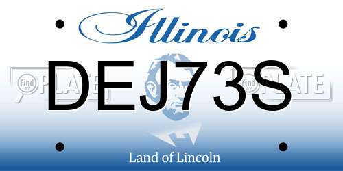 DEJ73S Illinois License Plate