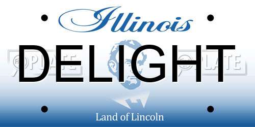 DELIGHT Illinois License Plate