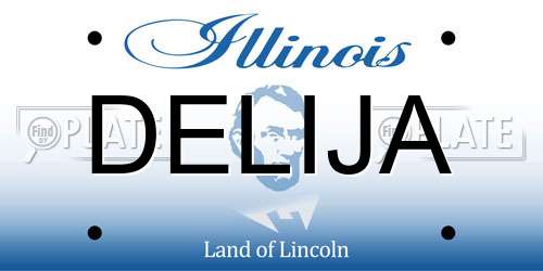 DELIJA Illinois License Plate