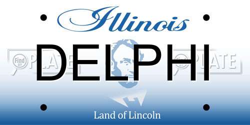 DELPHI Illinois License Plate