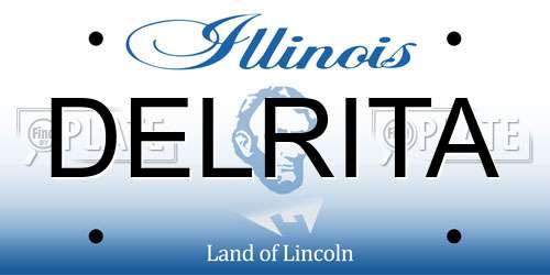 DELRITA Illinois License Plate