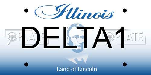 DELTA1 Illinois License Plate