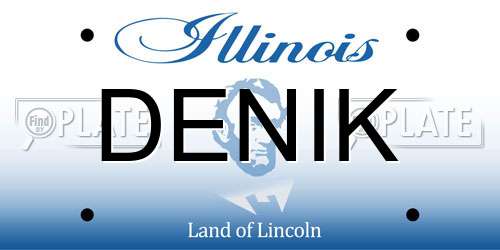 DENIK Illinois License Plate