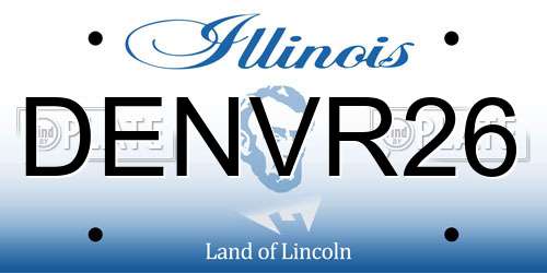 DENVR26 Illinois License Plate