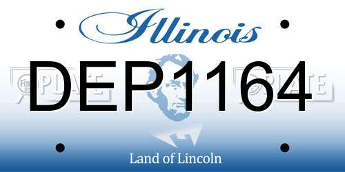 DEP1164 Illinois License Plate