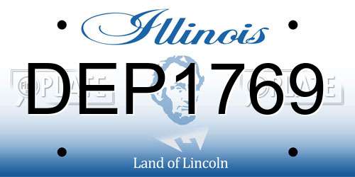 DEP1769 Illinois License Plate
