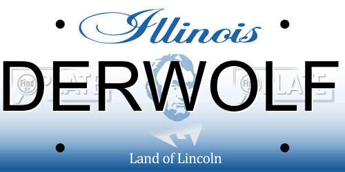 DERWOLF Illinois License Plate