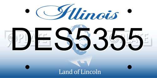 DES5355 Illinois License Plate