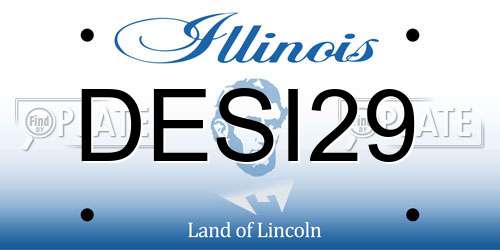 DESI29 Illinois License Plate