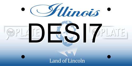 DESI7 Illinois License Plate