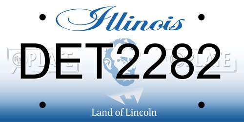 DET2282 Illinois License Plate