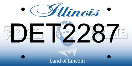 DET2287 Illinois License Plate