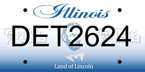 DET2624 Illinois License Plate
