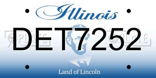 DET7252 Illinois License Plate